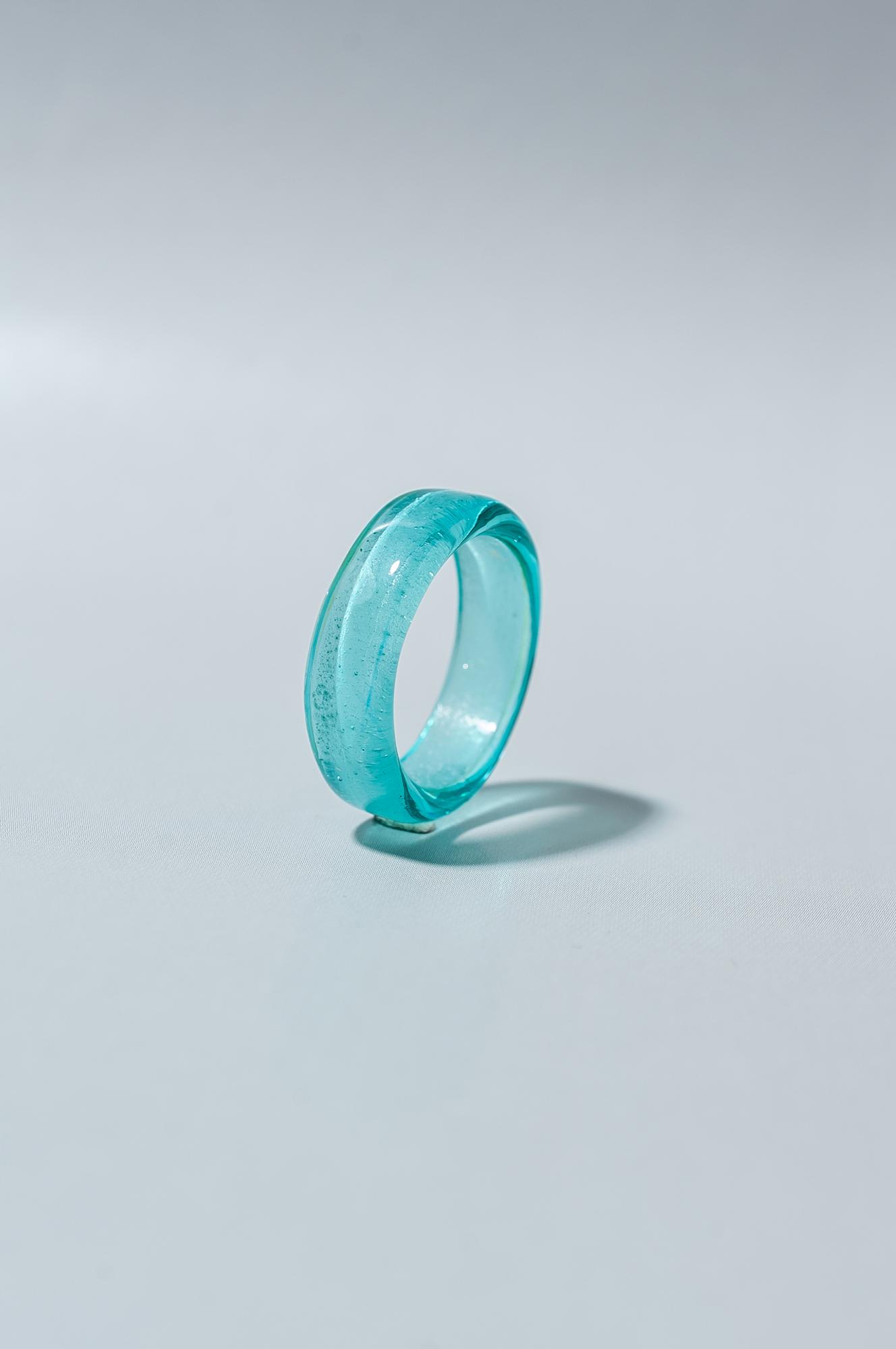 Тонкое кольцо /цвет светлая морская волна
