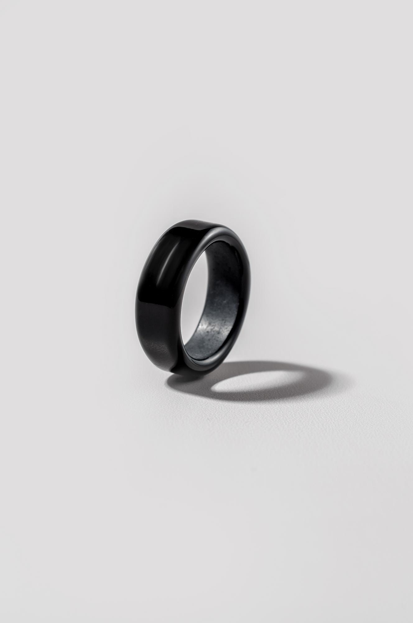 Тонкое кольцо /цвет черный