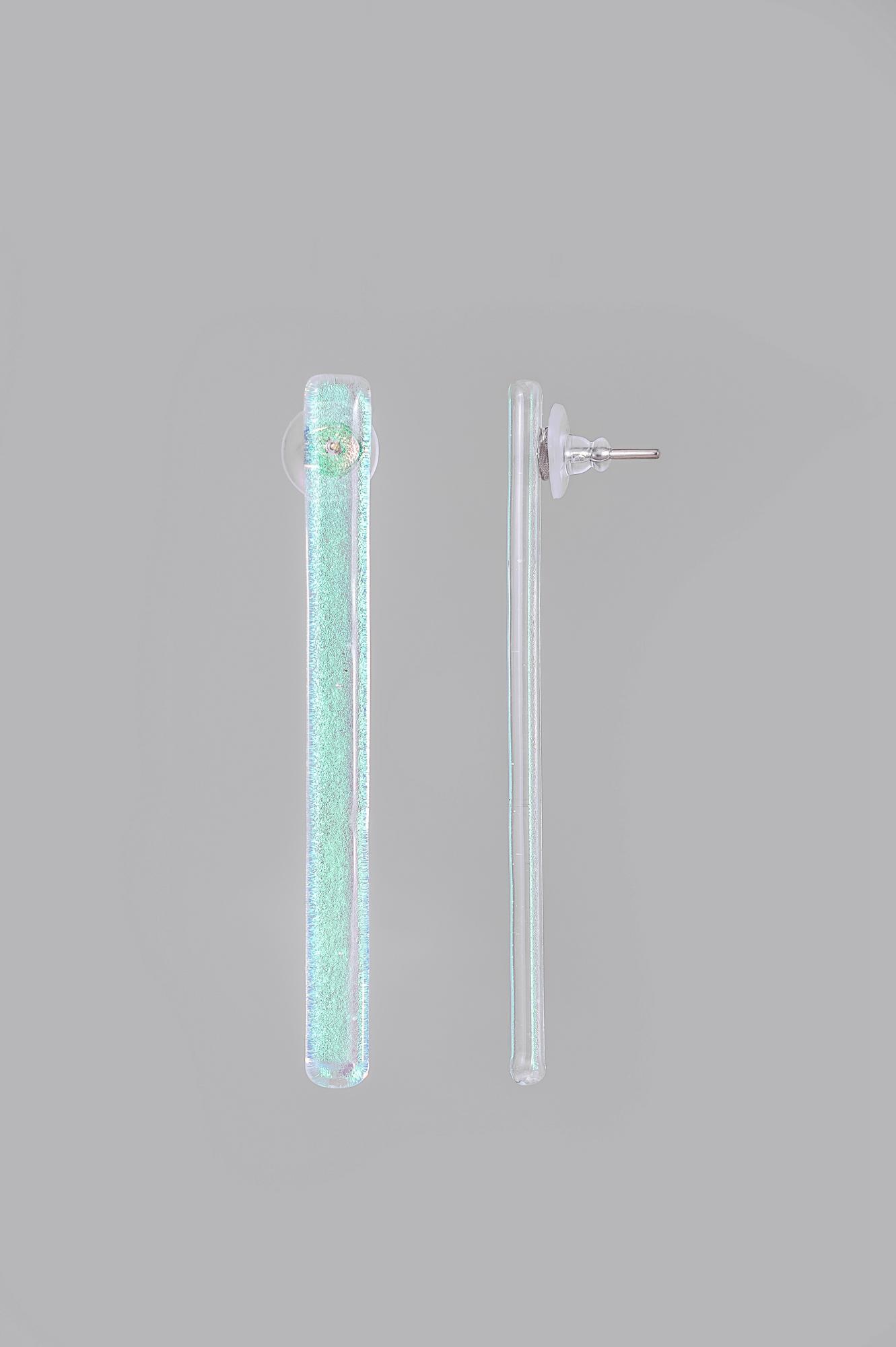 Серьги "Диско"/ цвет изумрудный