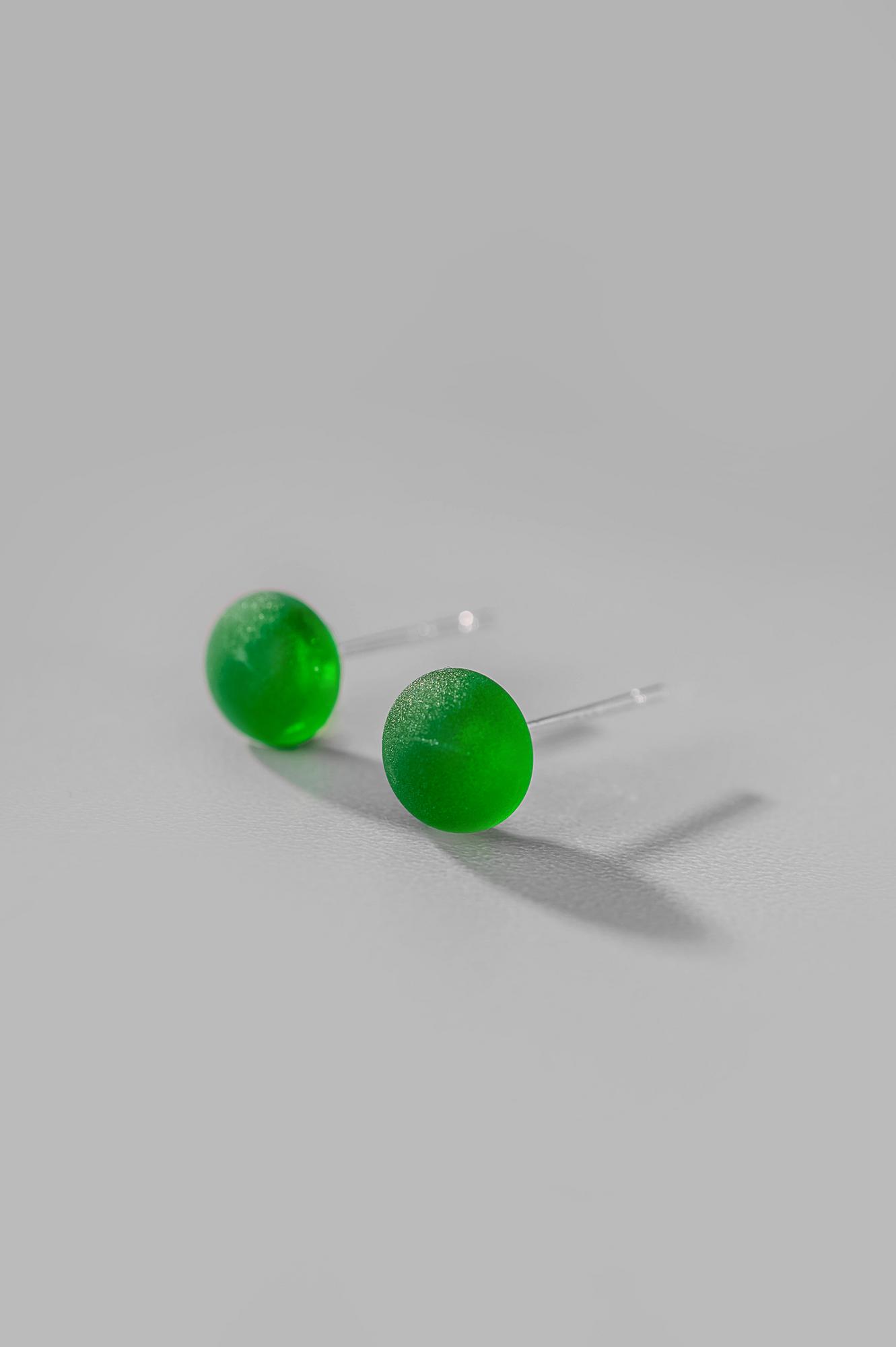 Пусеты  "Матовые" /цвет туманная тайга