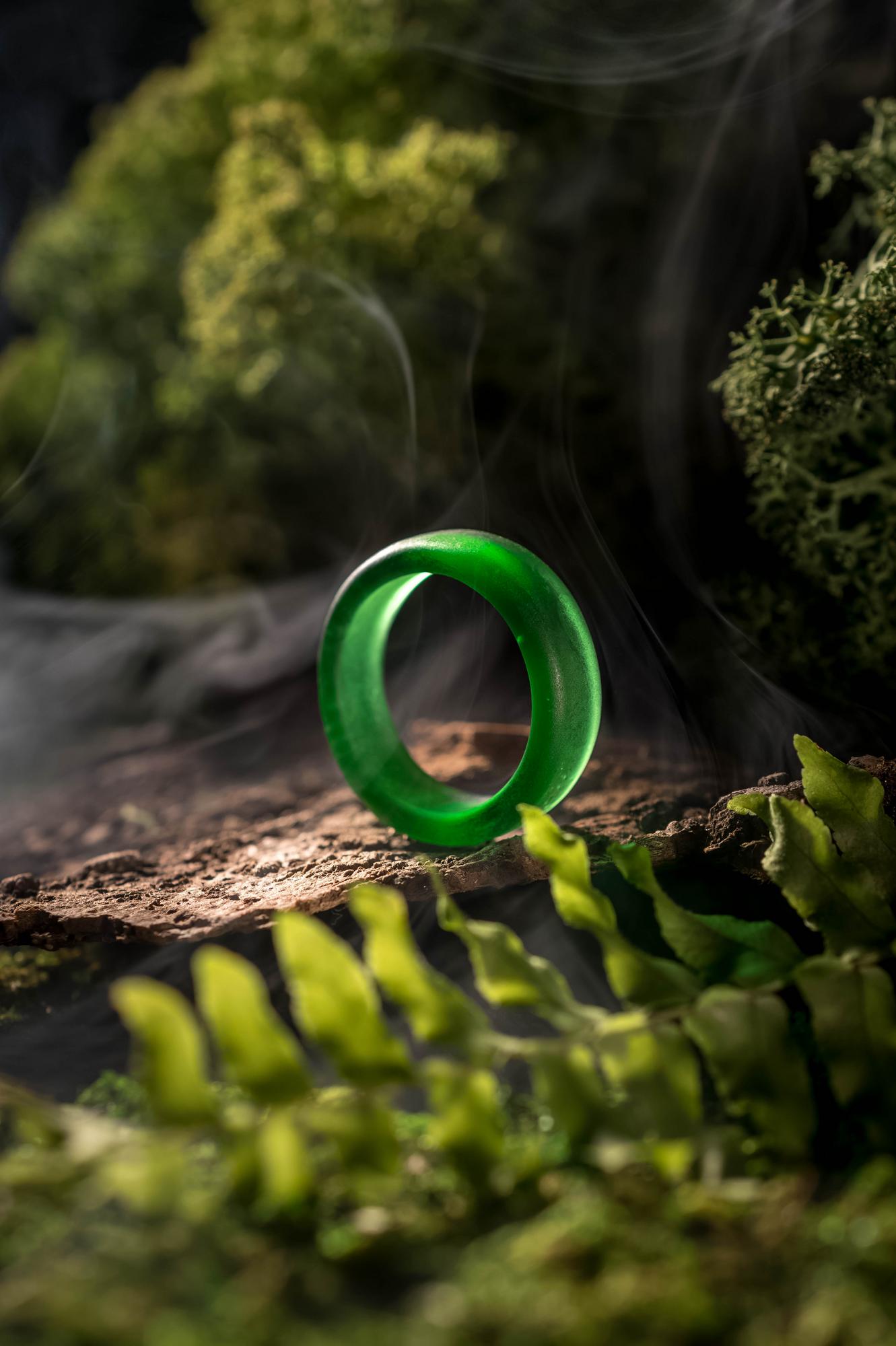 Тонкое кольцо /цвет туманная тайга