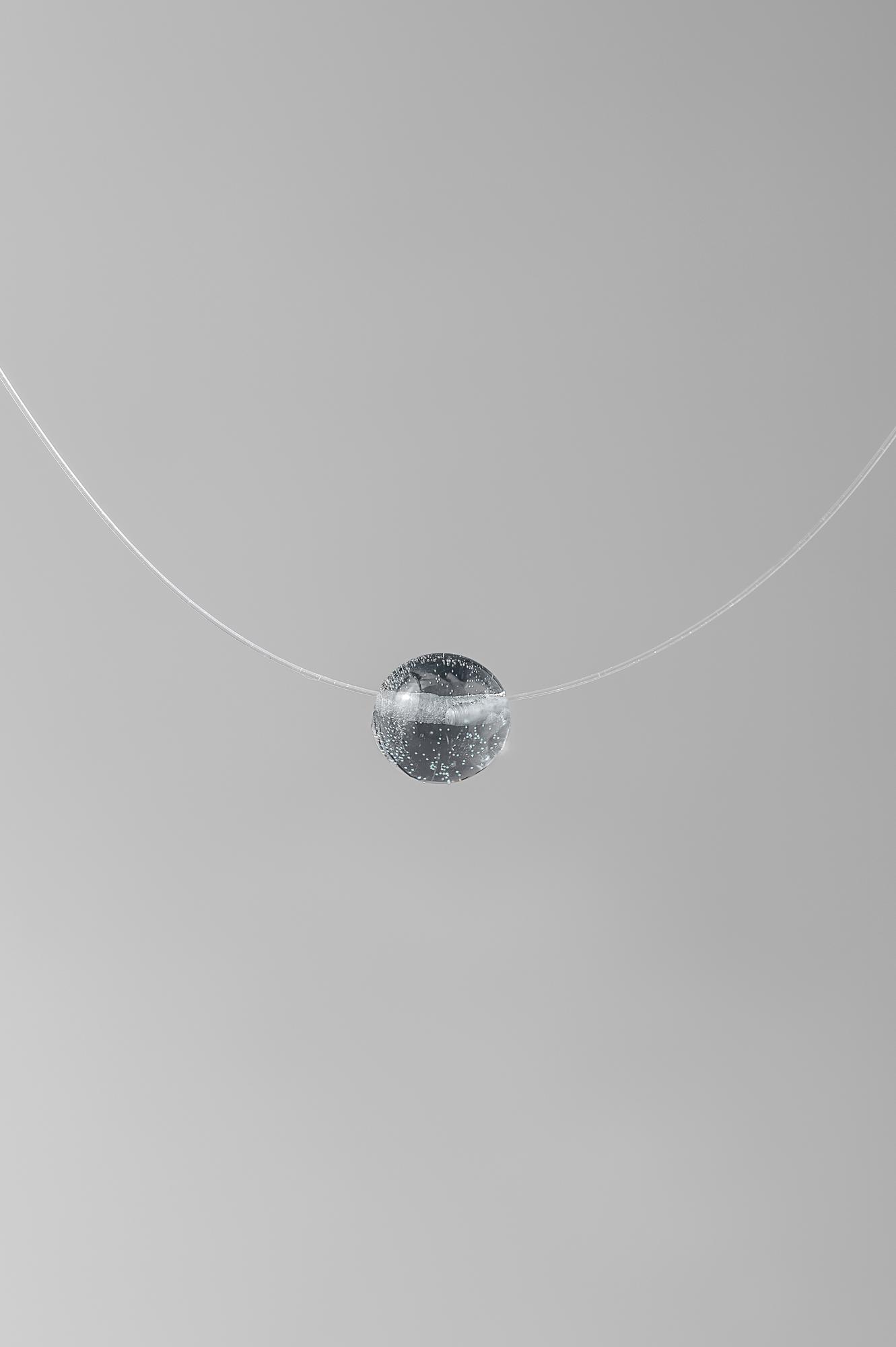 Чокер "Капля" /цвет грозовое небо