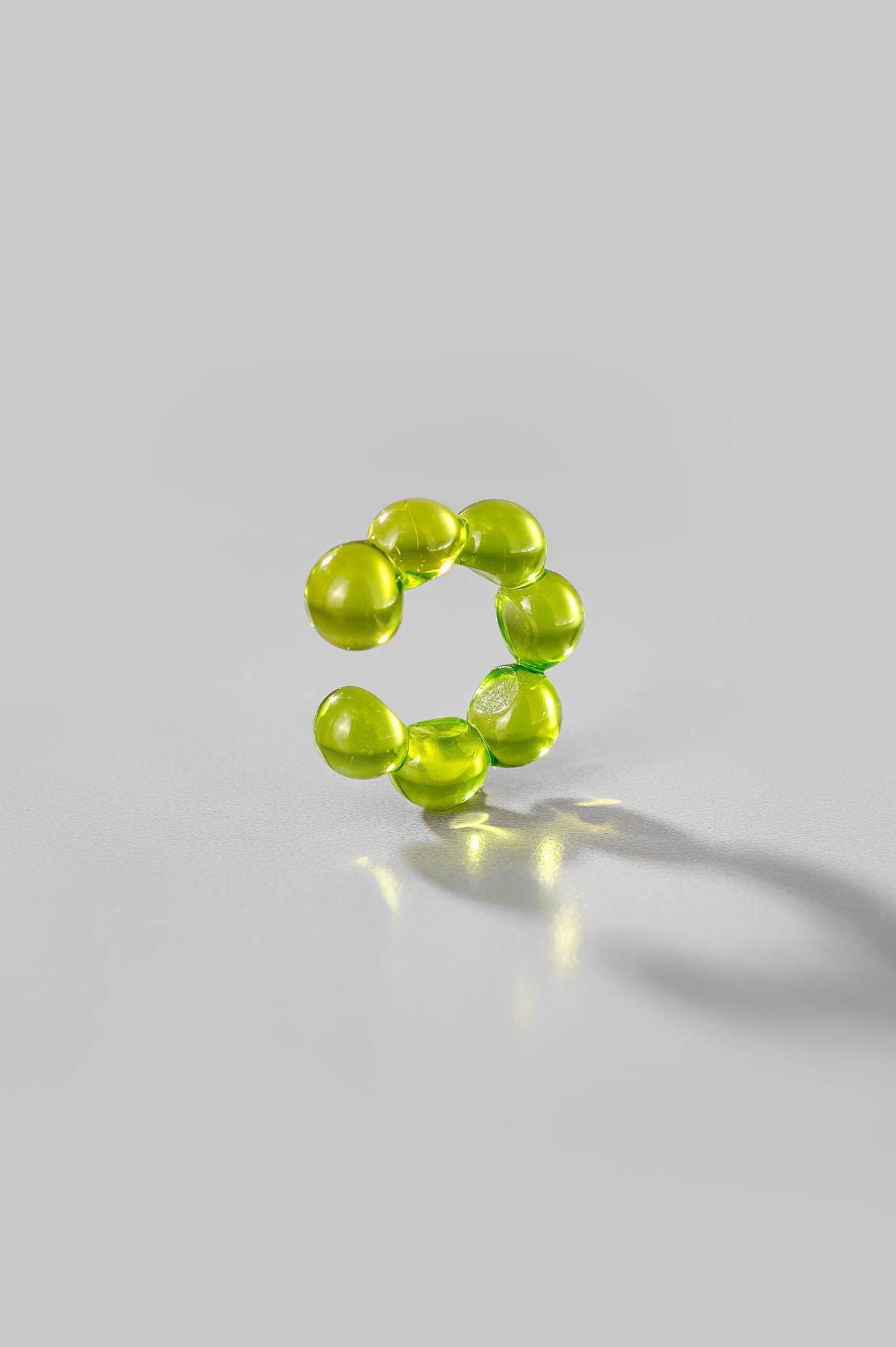 Кафф "Молекула" /цвет лайм