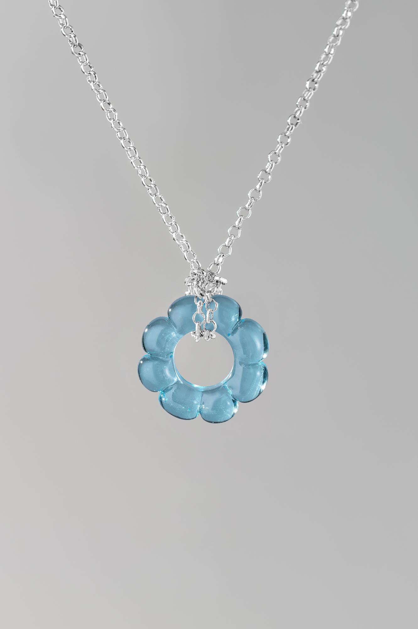 Кулон "Облако" / цвет голубой