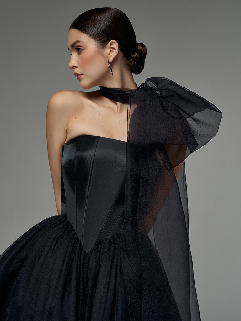 Evening dress Elif Midi black