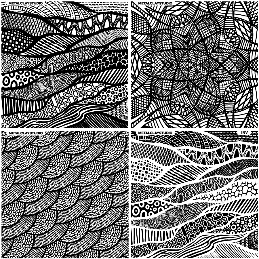 Текстура из полимерной резины ASSORTED 4in1 #24