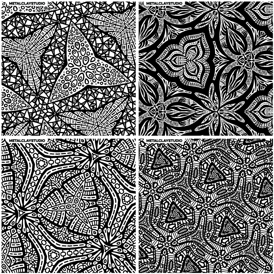 Текстура из полимерной резины ASSORTED 4in1 #02