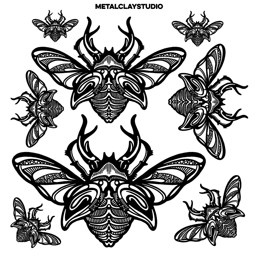 Текстура из полимерной резины INSECTS#21-1