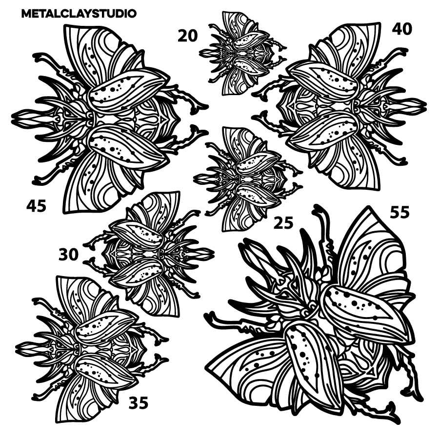 Текстура из полимерной резины INSECTS#16