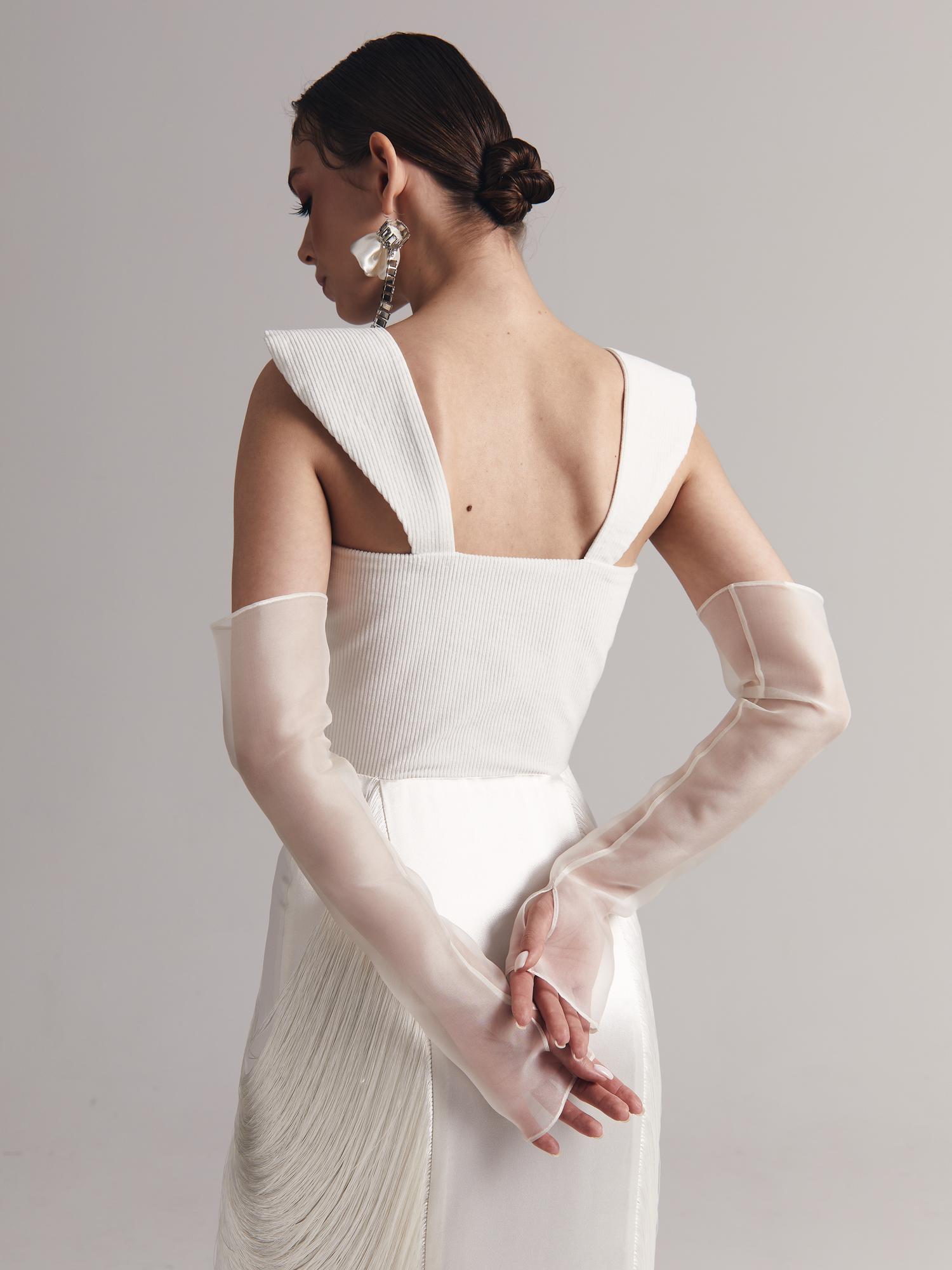 Митенки из шёлковой органзы