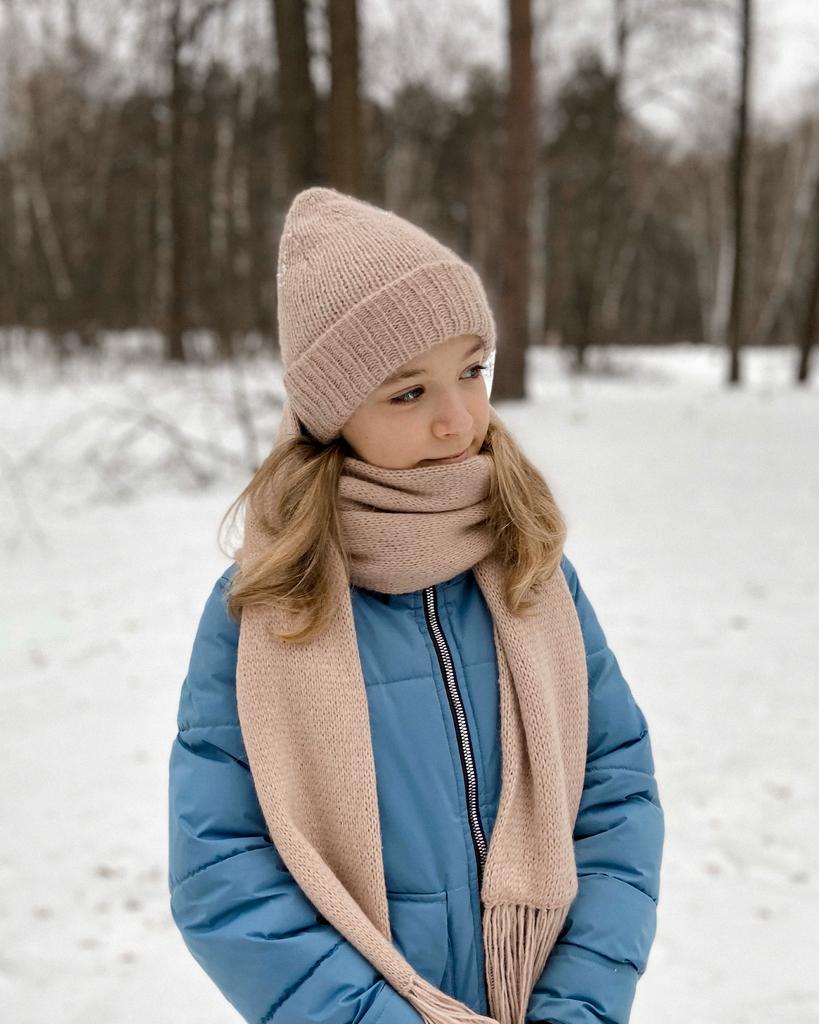 Мастер-класс спицами Комплект - шапка и шарф "Basic"