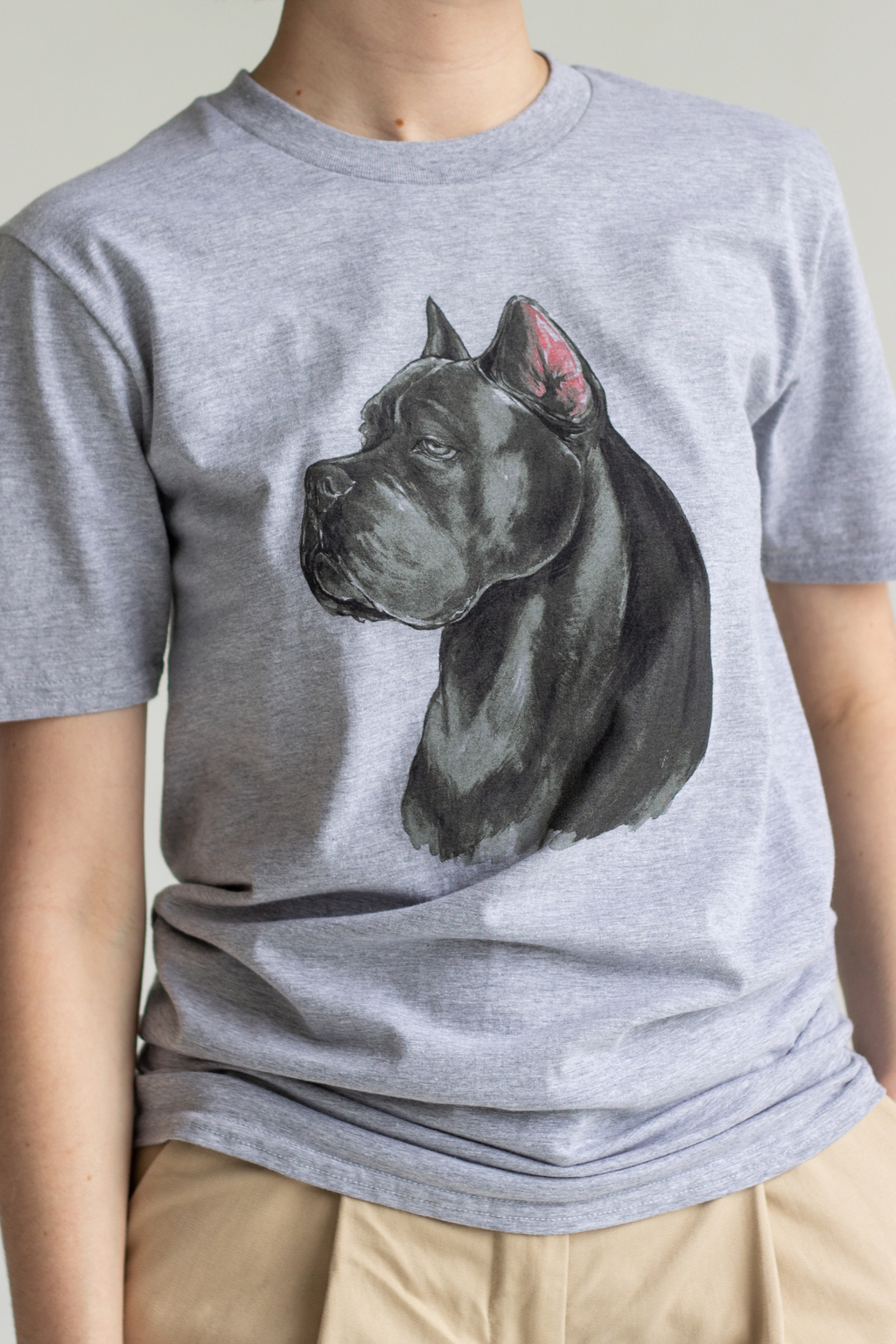 Футболка "Кане-корсо" серая