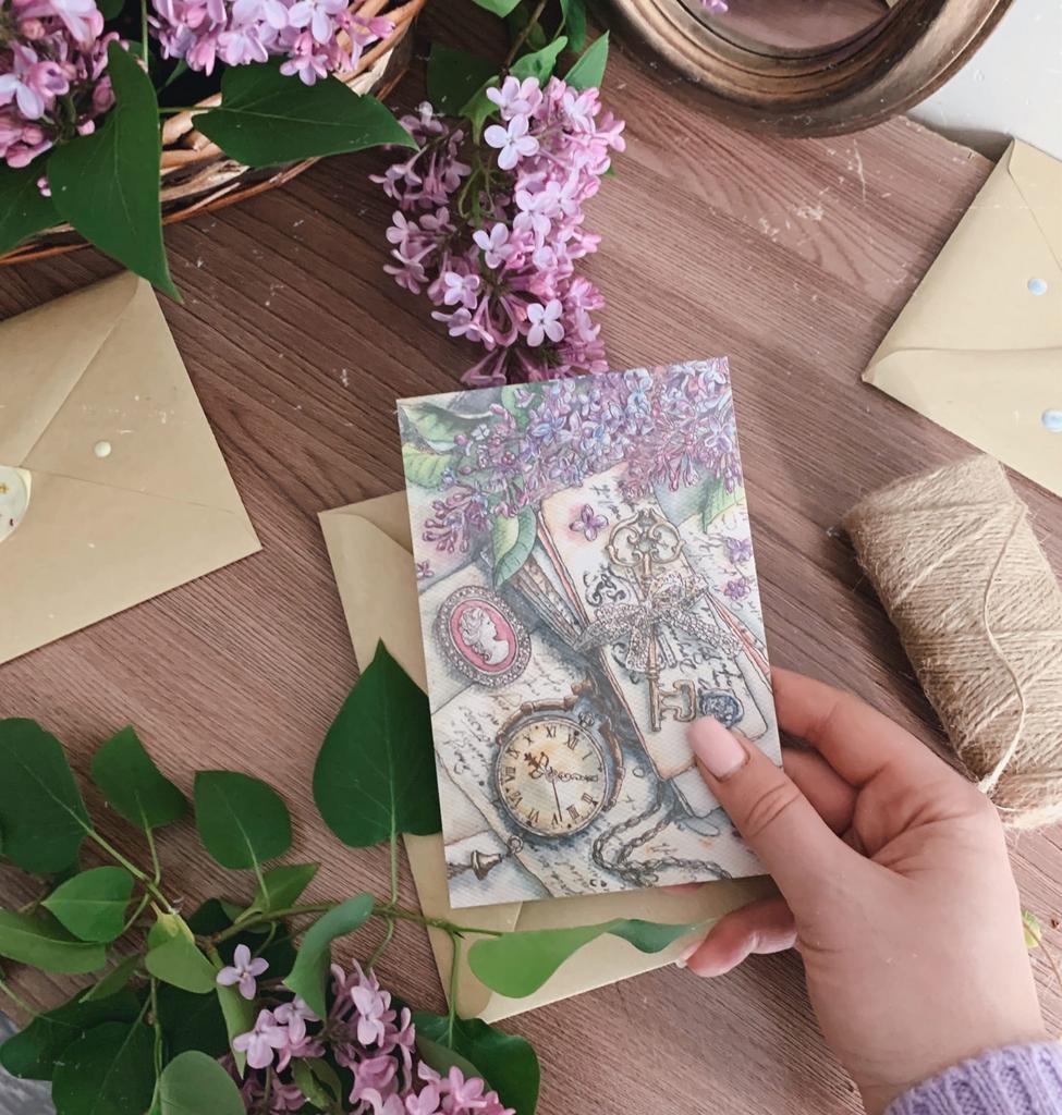 Открытка "Старинные письма"