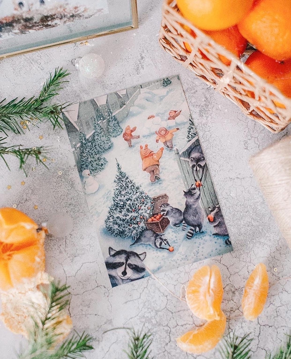 Открытка "Веселые еноты"