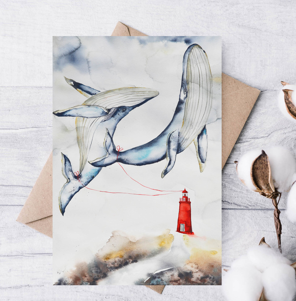 Открытка "Волшебные киты"