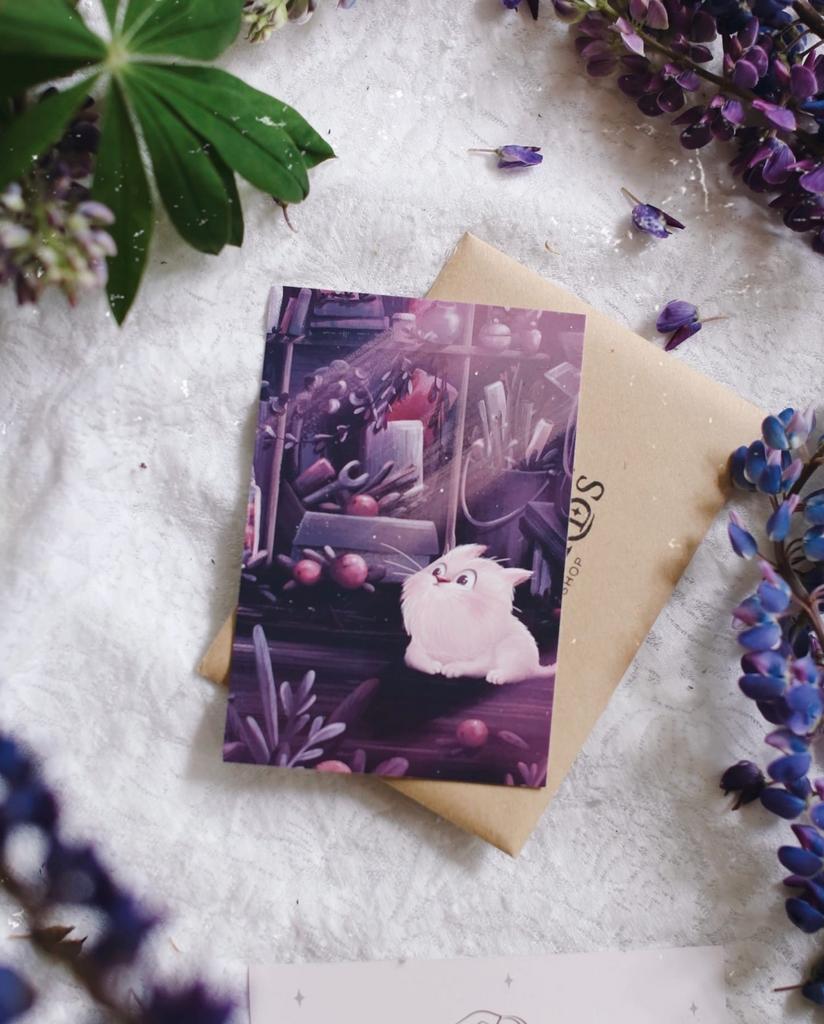 Открытка "Ночное приключение"