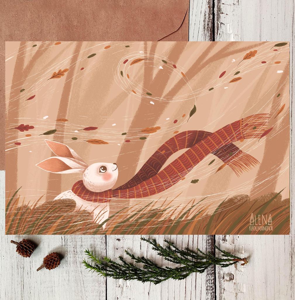 Открытка "Порыв ветра"