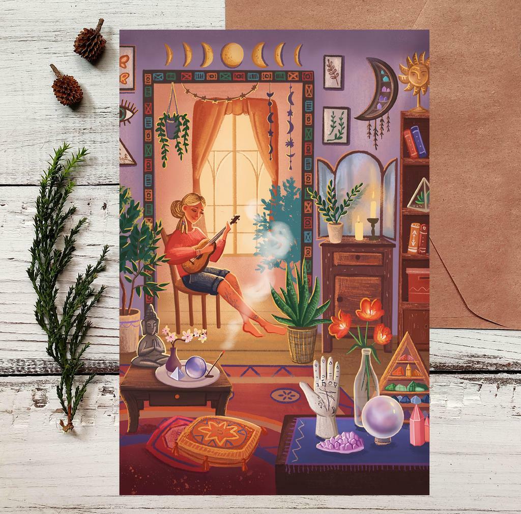 Почтовая открытка "Уют и гармония"