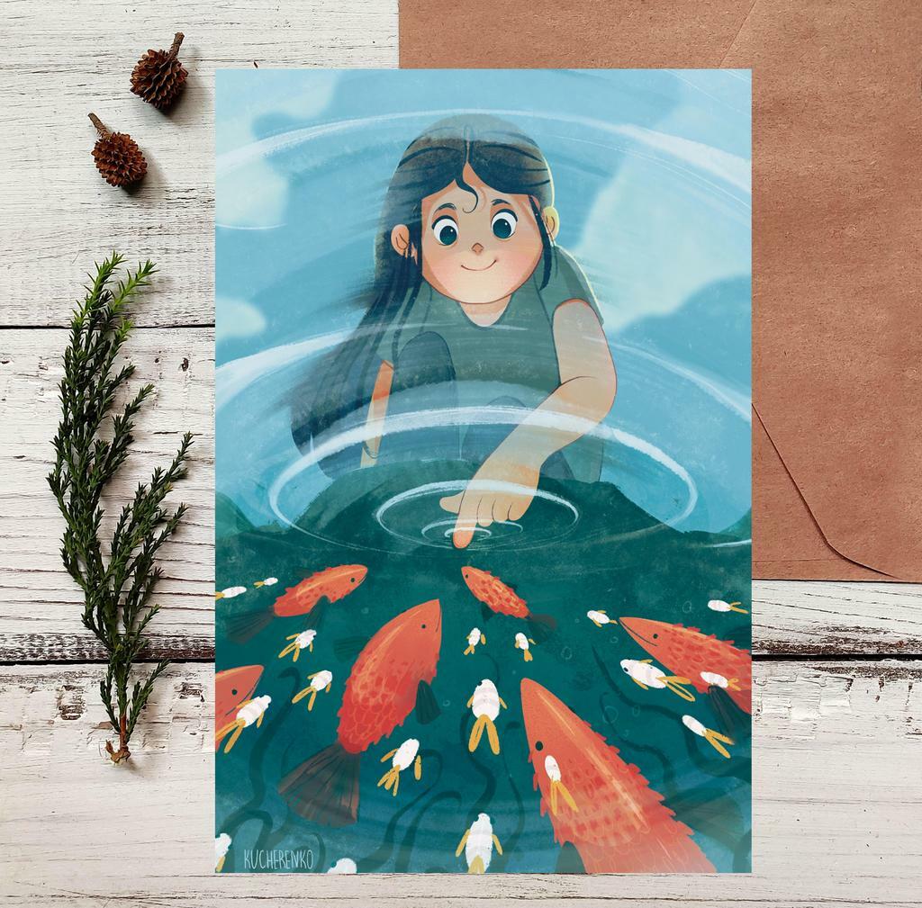 Почтовая открытка "На глубине"