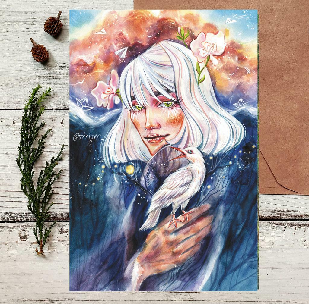 Почтовая открытка "Птица"