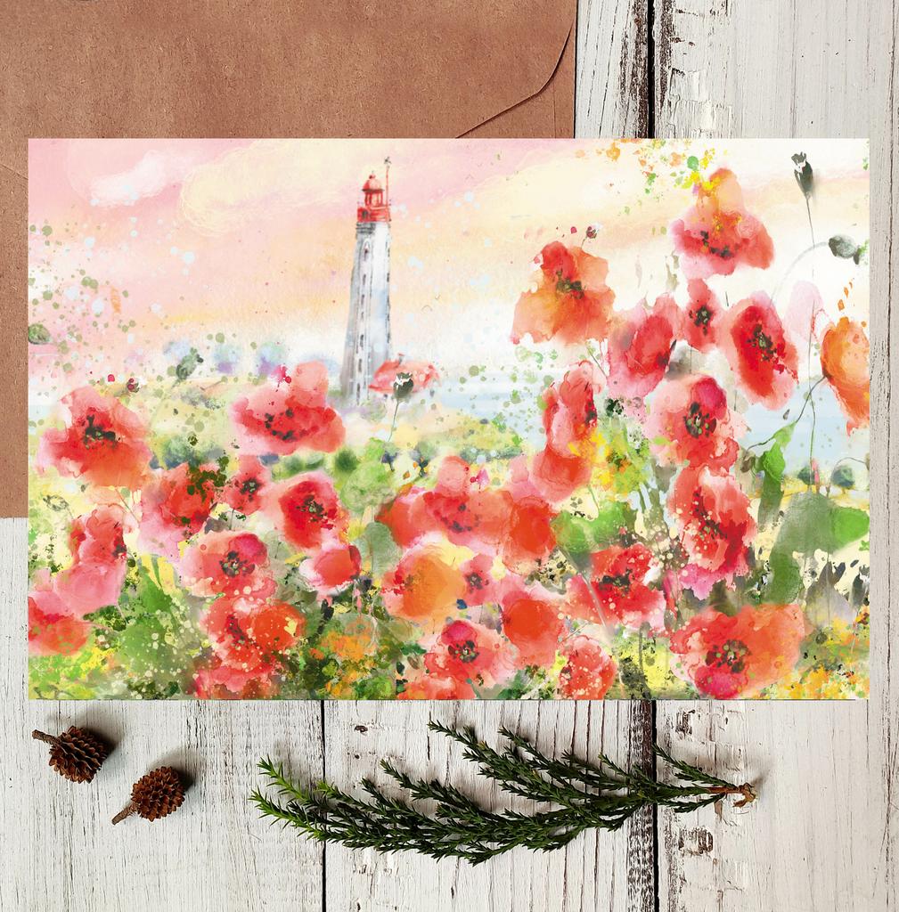 Открытка "Маковое поле"