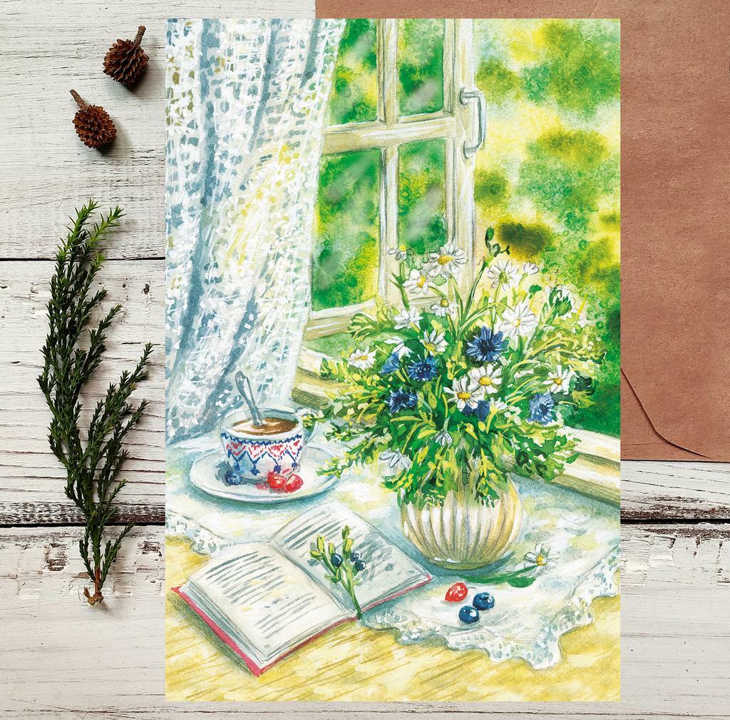 Почтовая открытка "Моменты лета"