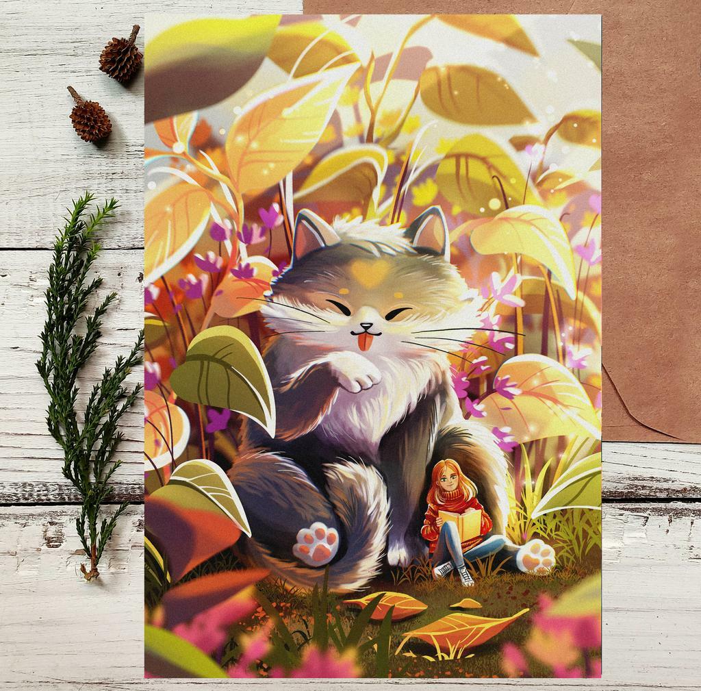 Почтовая открытка "На поляне"