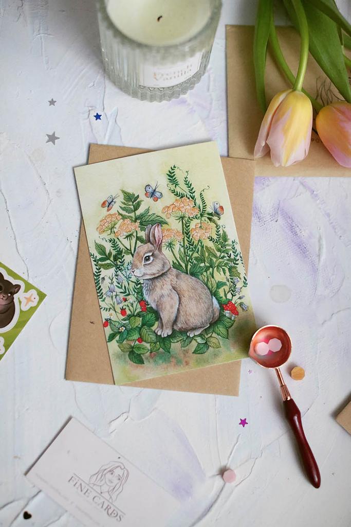 Почтовая открытка "Лесная опушка"