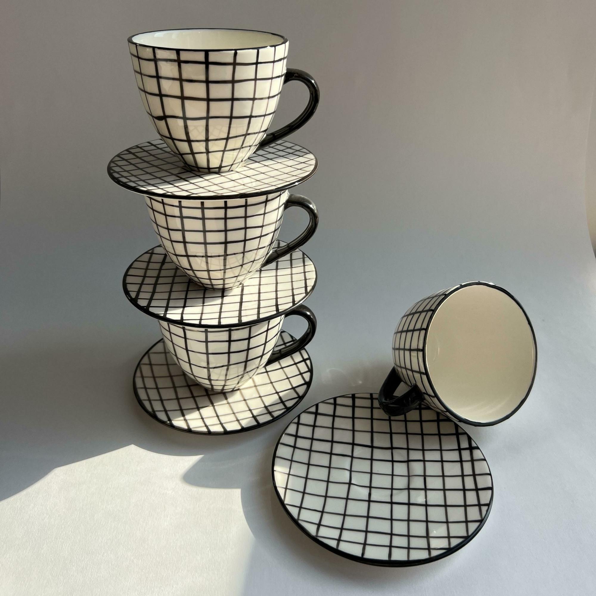 Чайная пара «Клетка» maxi