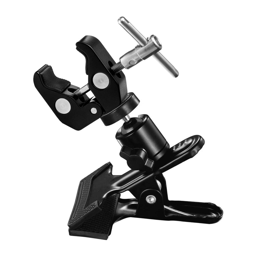 Зажим клипса с шаровой головой + штативный краб