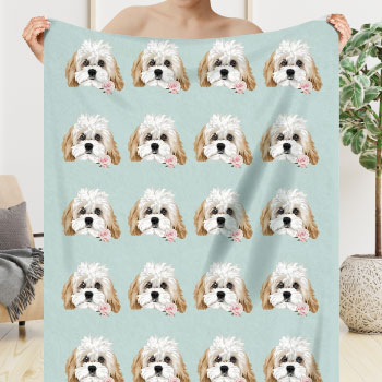 Плед с портретом собаки в подарок владельцу питомца