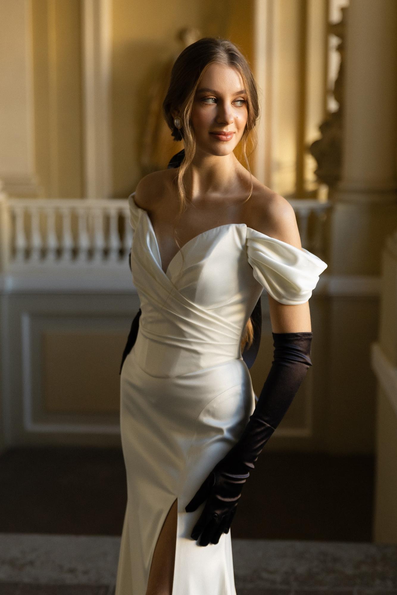 Свадебная атласная юбка и корсет Мери Т