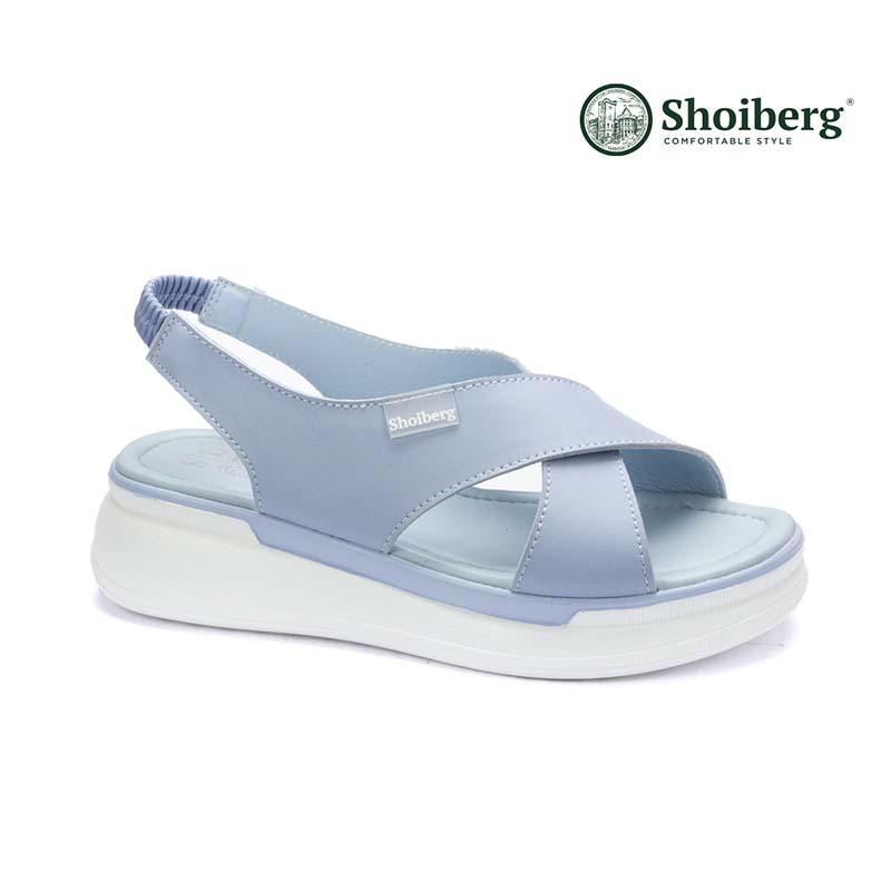 Сандалии женские голубые Shoiberg