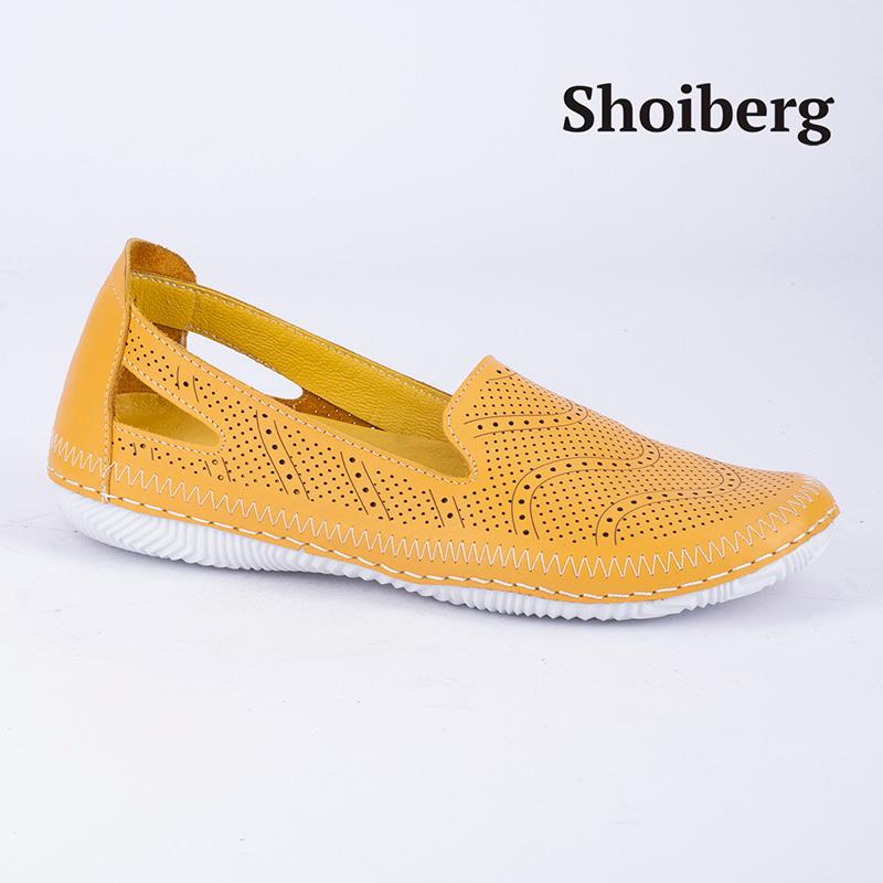 Слипоны женские желтые Shoiberg