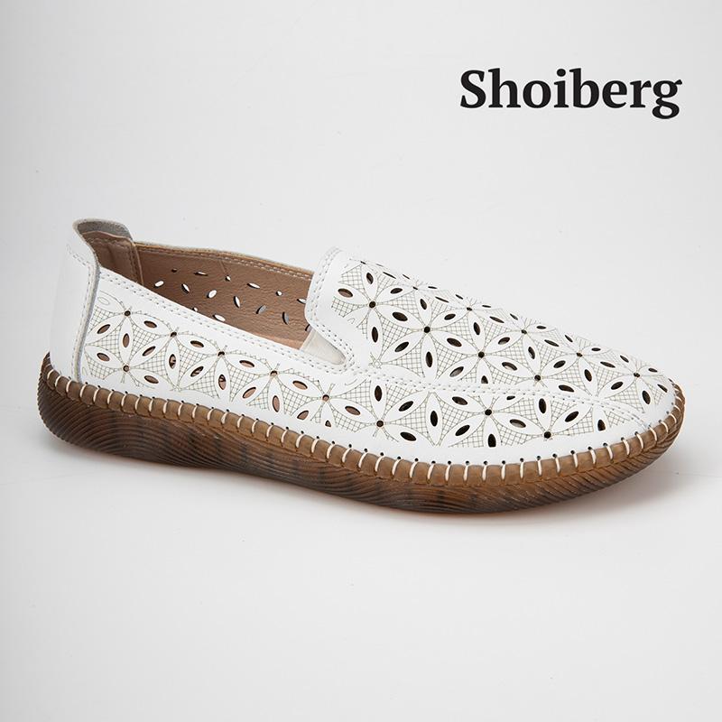Слипоны женские белые Shoiberg