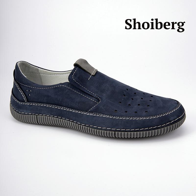 Слипоны мужские синие Shoiberg