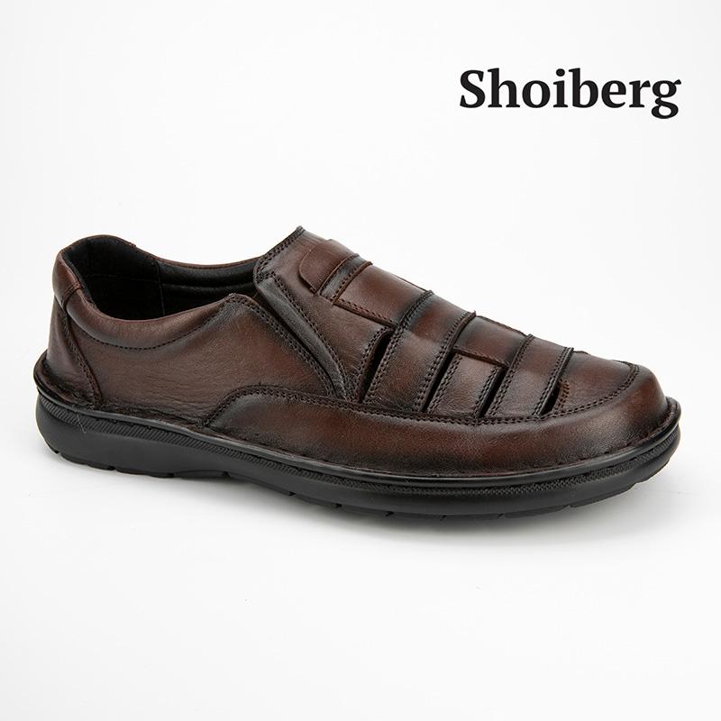 Слипоны мужские коричневые Shoiberg