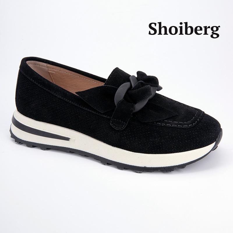 Лоферы женские черные Shoiberg