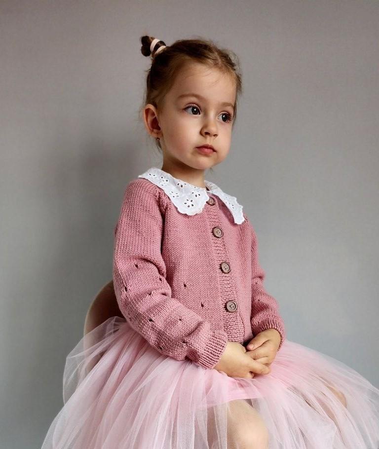 Описание - Детский кардиган "Snow cardi"