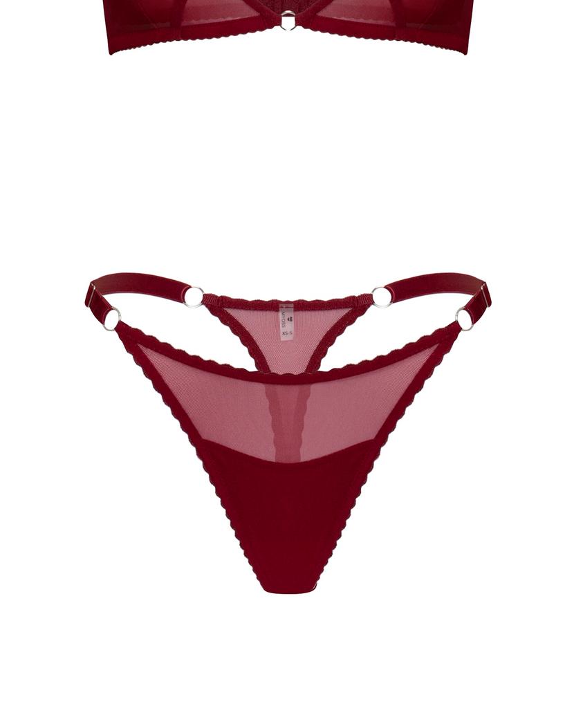 Стринги на регуляторах бордо