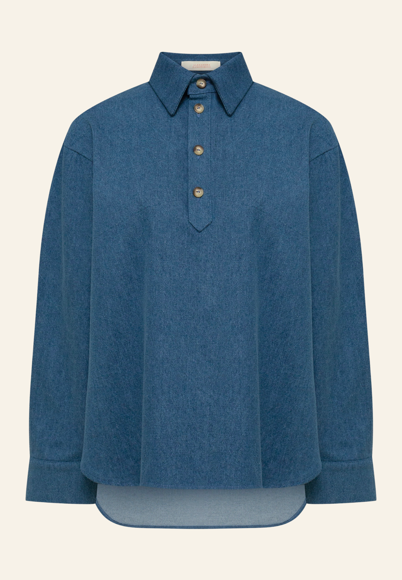 Рубашка из денима в синем цвете