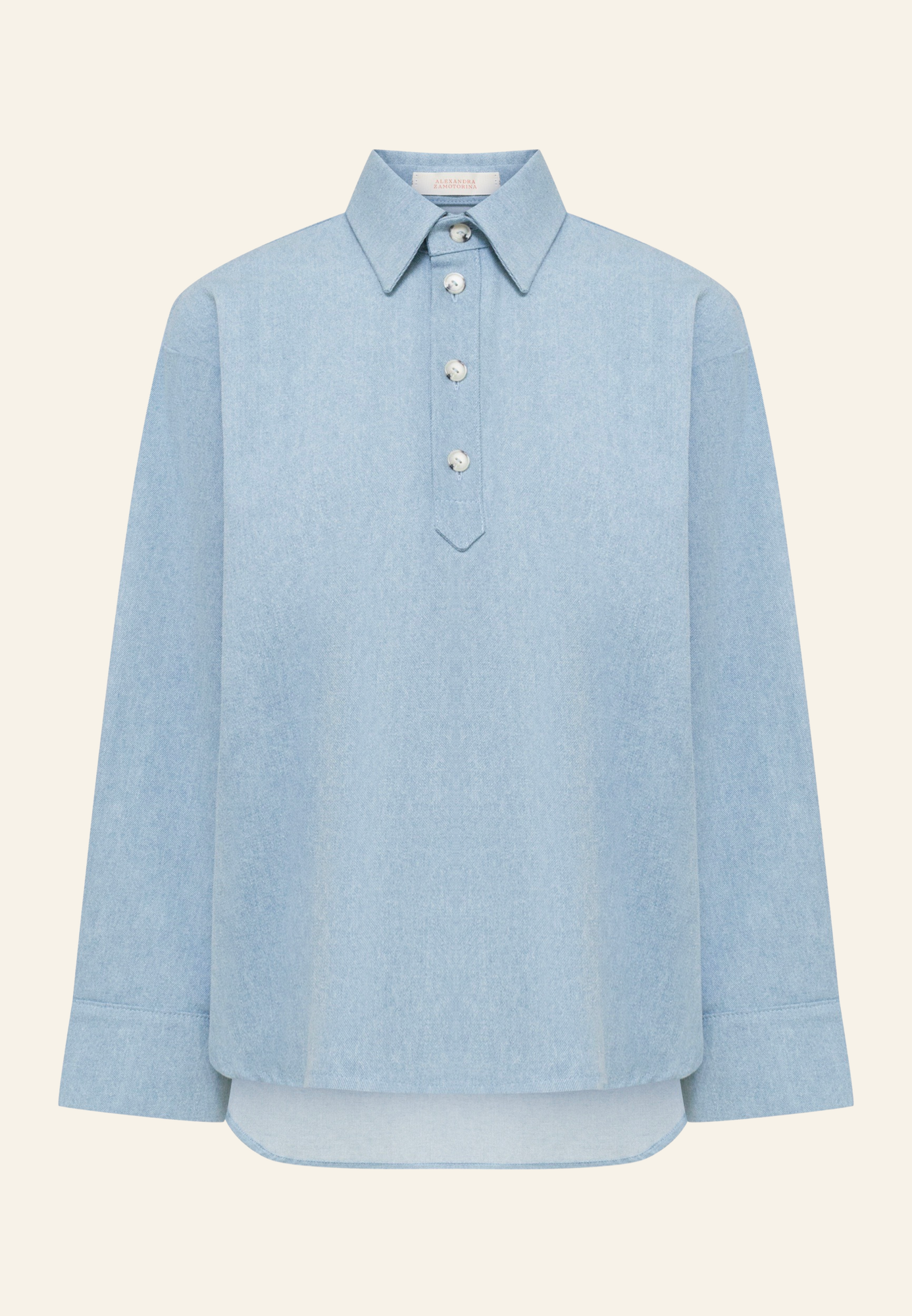 Рубашка из денима в голубом цвете