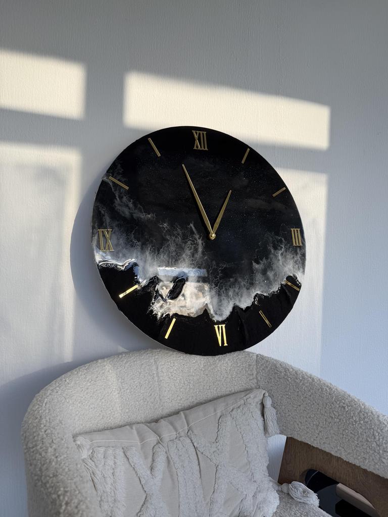 Часы "Black ocean” 60 cm с подсветкой