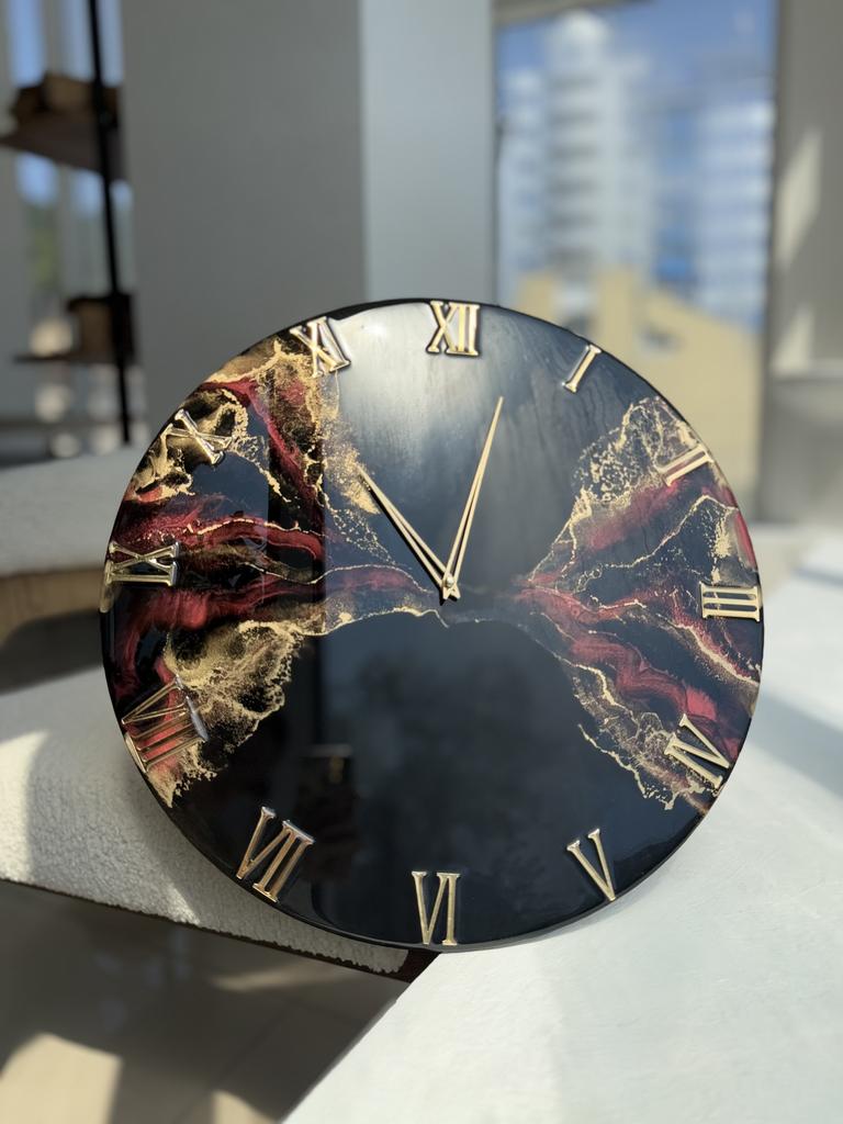 Часы "Laconic black ” 45 cm с подсветкой