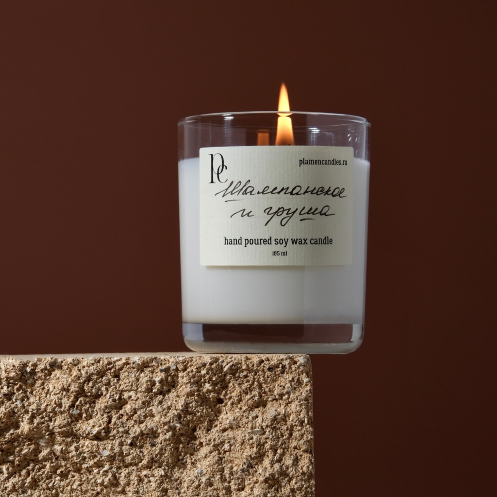 Свеча 185 мл | Шампанское и груша