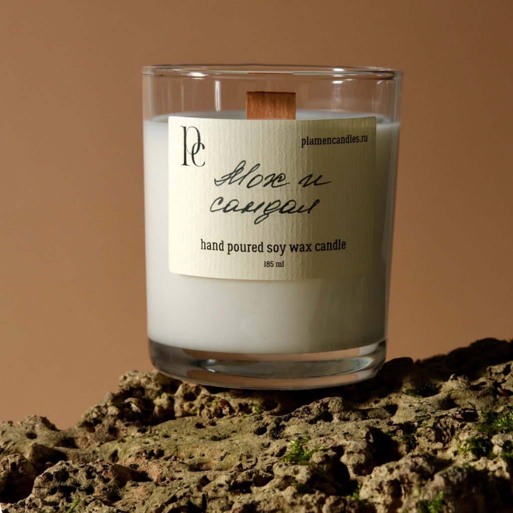 Свеча 185 мл | Мох и сандал