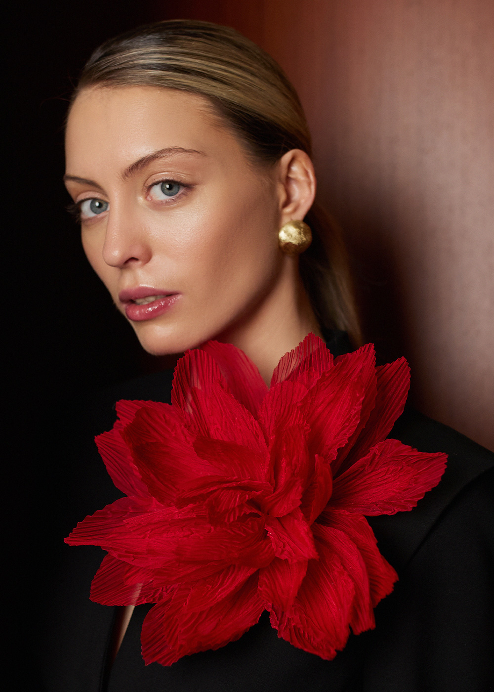 Pion plisse красный 20см