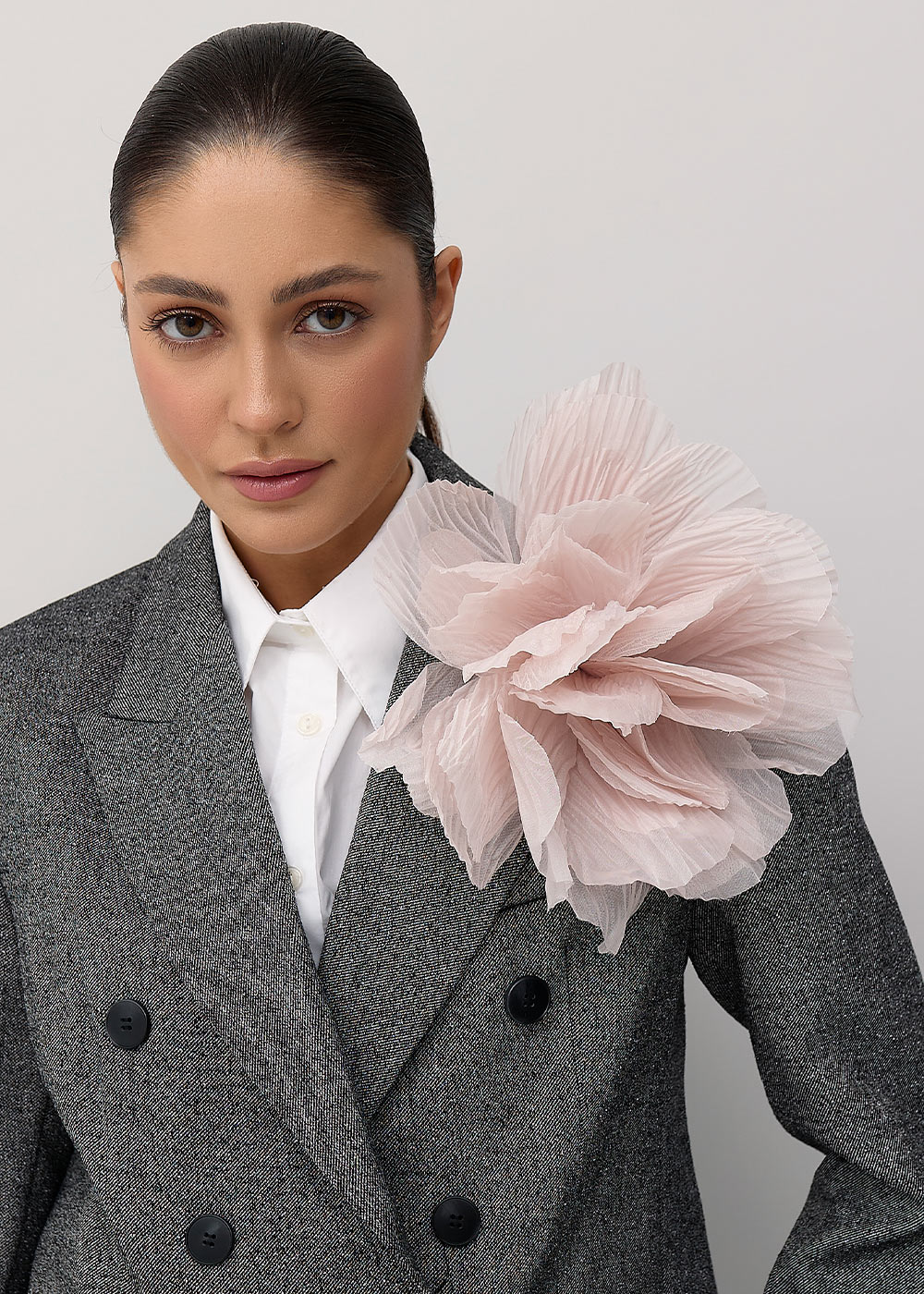 Pion plisse жемчужный 20см