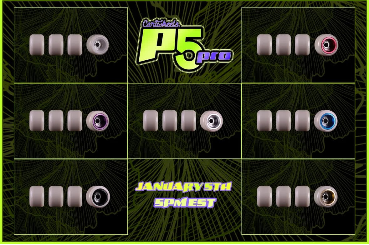 Колёса фингерборд Cartwheels P5PRO CLASSIC BLACK CORE (7.5MM)