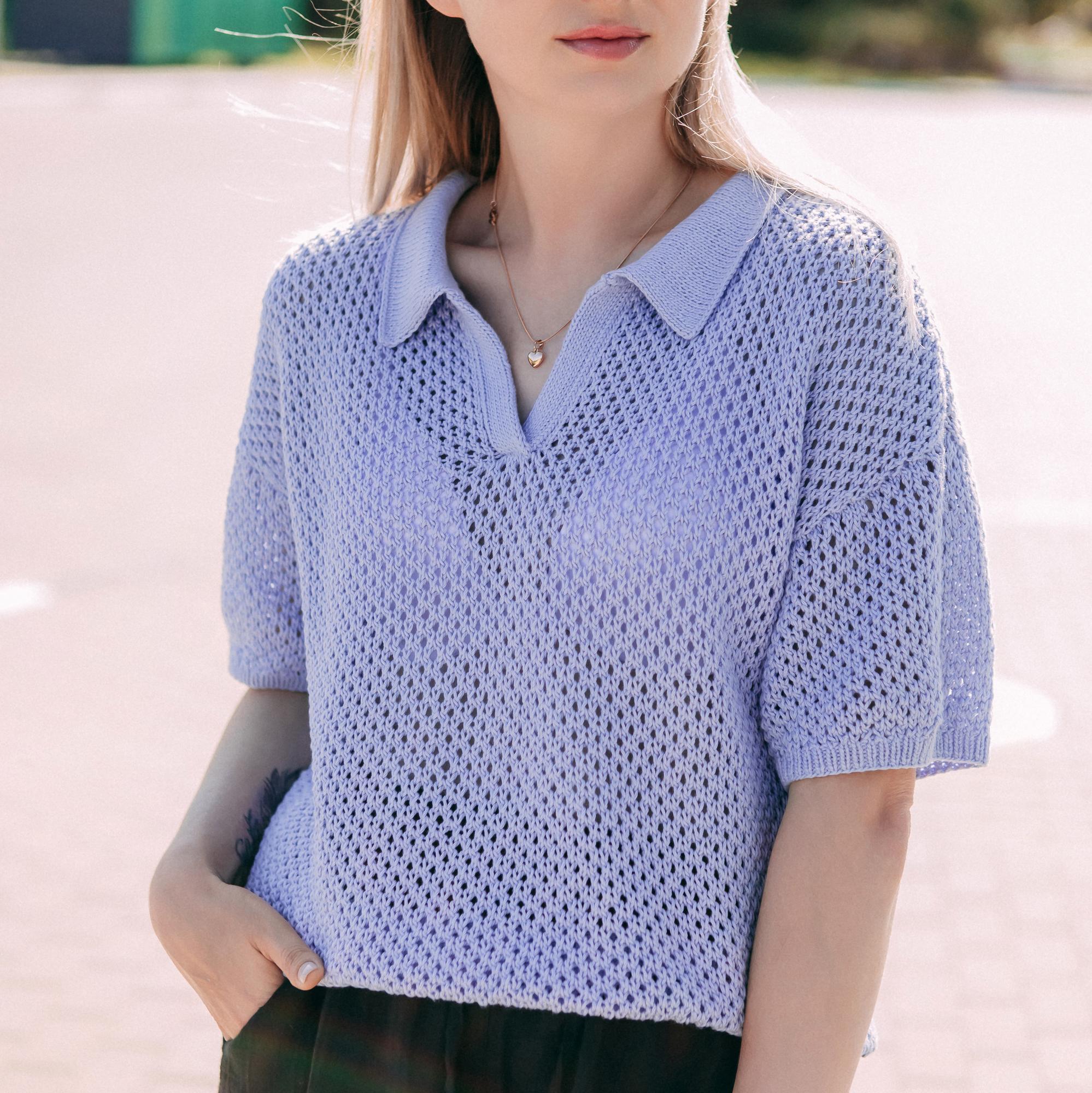 Описание футболка поло "Сетка"